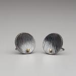 Pavement Droplets: Curved Sphere/Rivet Stud Earrings