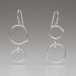 In Orbit: Double Loop Asymmetrical Drop Earrings