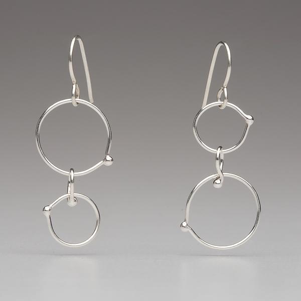 In Orbit: Double Loop Asymmetrical Drop Earrings picture