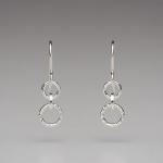 In Orbit: Simple/Braided Double Circle Drop Earrings
