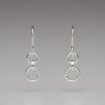 In Orbit: Simple/Braided Double Circle Drop Earrings