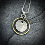 Gilded: Suspended Double Disk Necklace