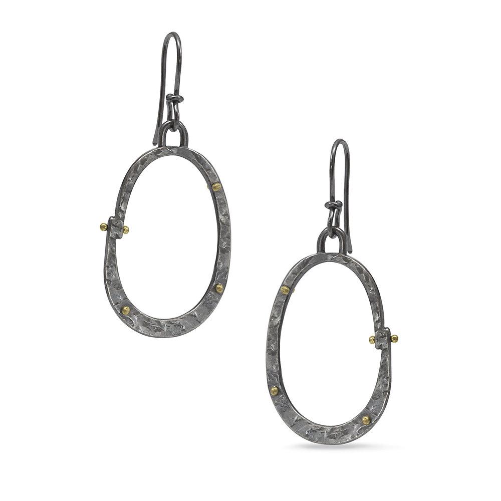 Forged: Rivet/Oval Drop Earrings picture