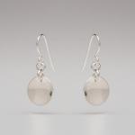 In Orbit: Curved Single Disk Drop Earrings
