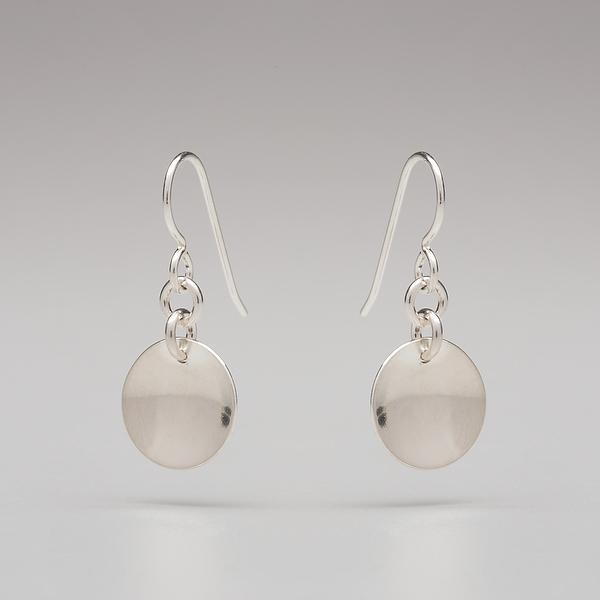 In Orbit: Curved Single Disk Drop Earrings