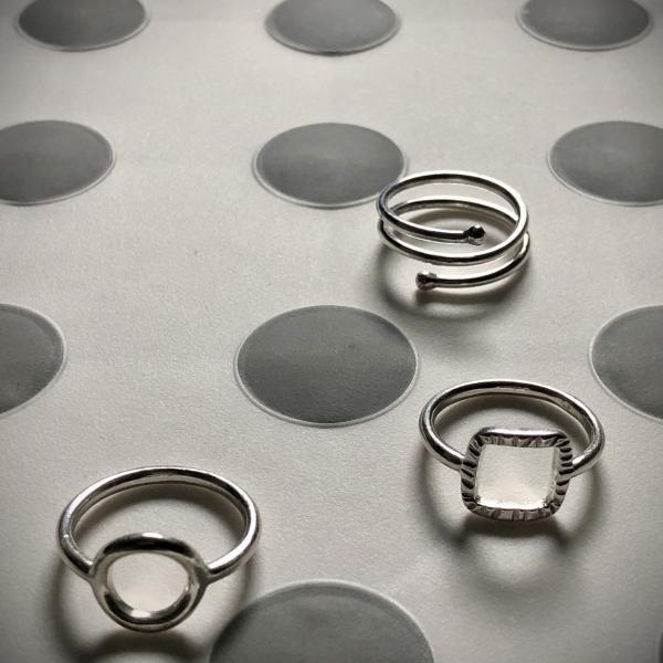Forged: Woven Square Sterling Silver Ring picture