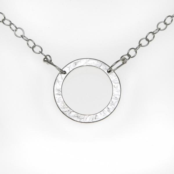 Forged: Simple Circle Etched Necklace picture