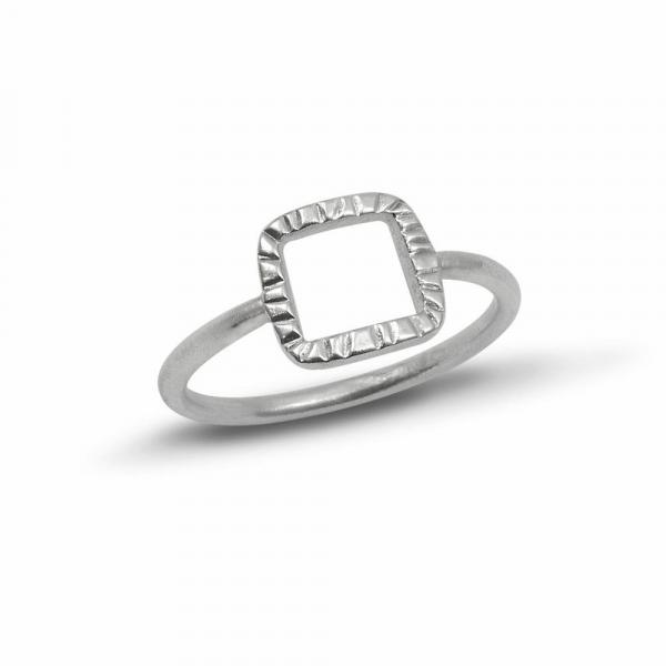 Forged: Woven Square Sterling Silver Ring picture