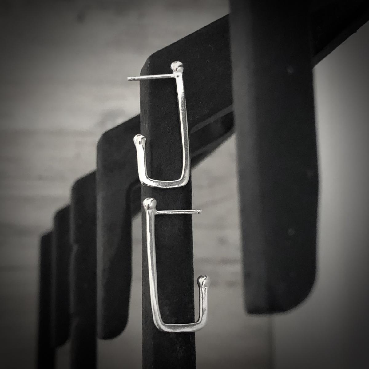 Defined Path: Rectangular Hoop Earrings picture