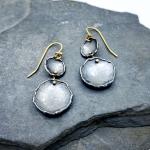 Organic Matter: Double Pod/Rivet Drop Earrings