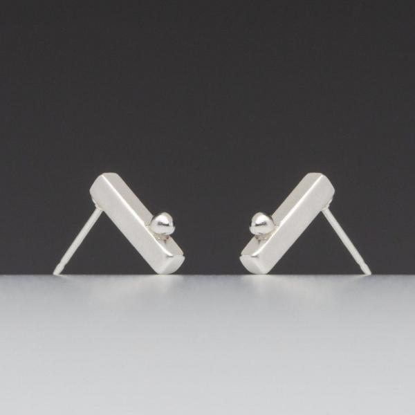 Defined Path: Vertical Bar/Sphere Post Earrings picture