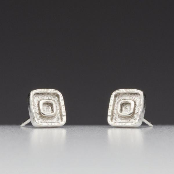 Forged: Raised Square Stud Earrings picture