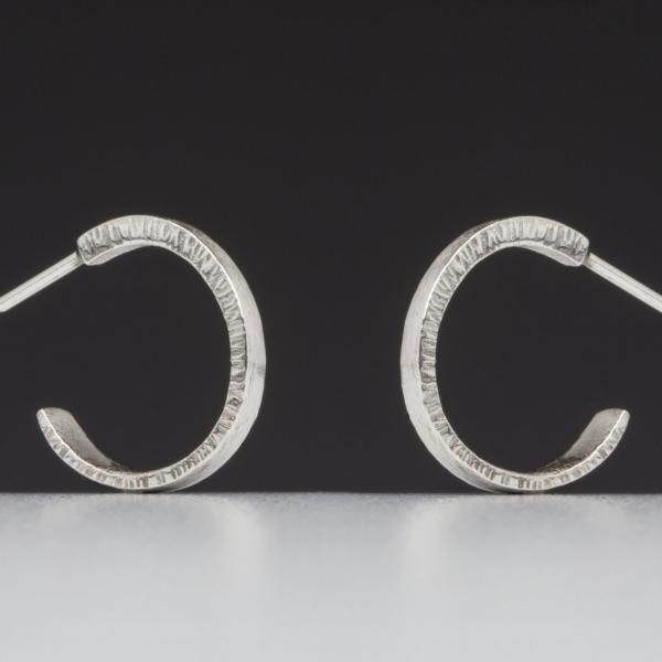 Forged: Textured Hoop Earrings