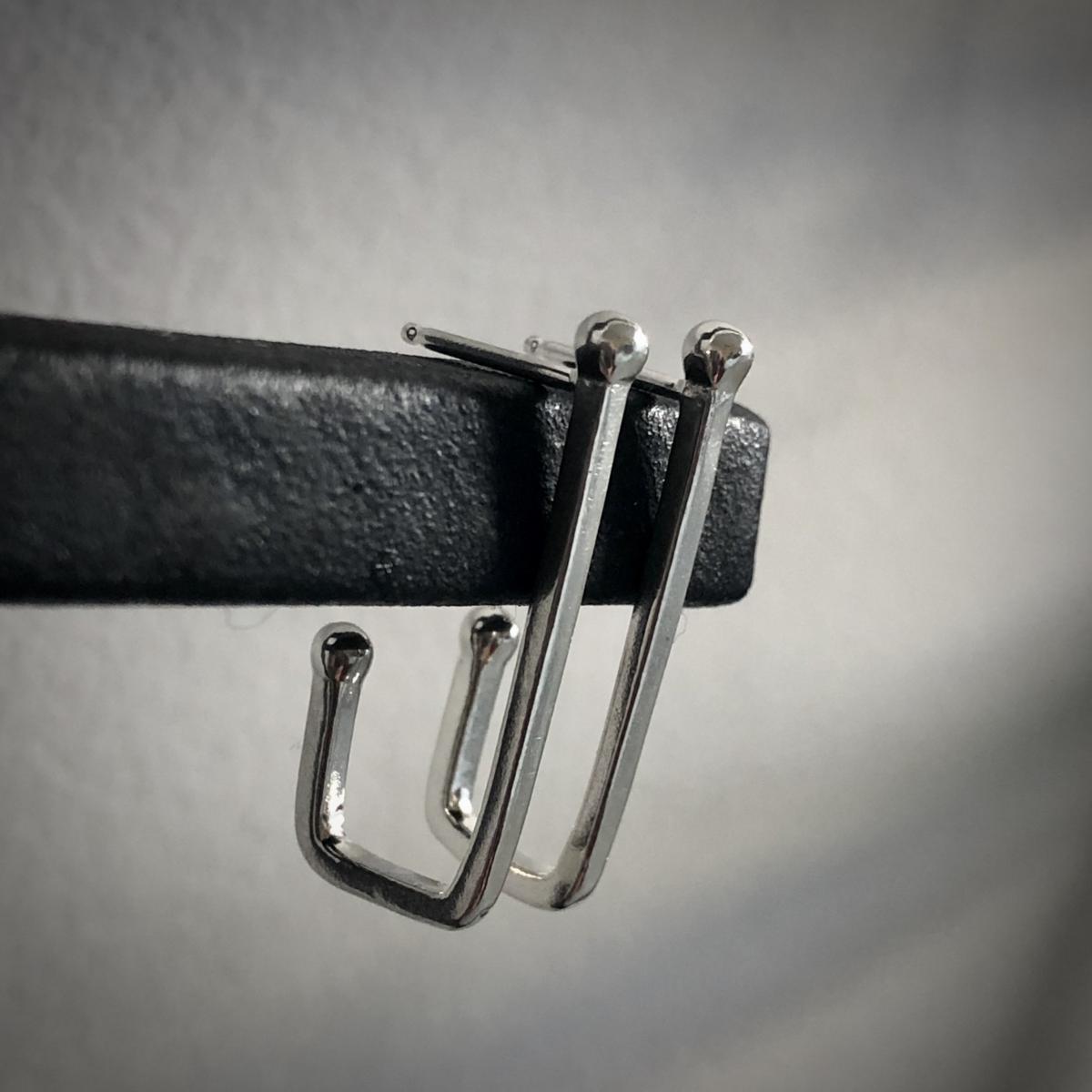 Defined Path: Rectangular Hoop Earrings picture