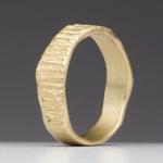 Textured Bark: Yellow Gold Wide Ring