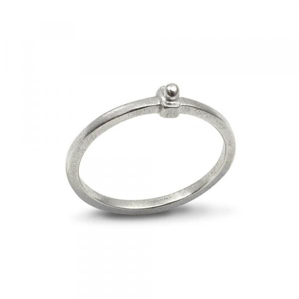 Sphere Suspended: Sterling Silver Ring picture