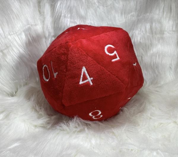 Embroidered D20 Dice Plush