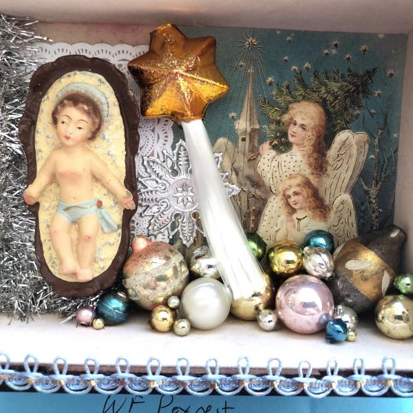 Vintage Baby Jesus in manger picture