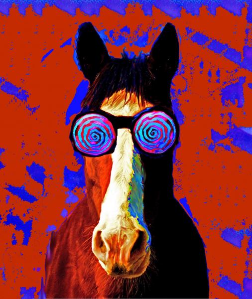 Red Twirly Horse picture