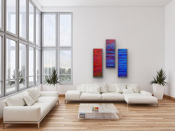 12x36 Abstract - Red/Blue