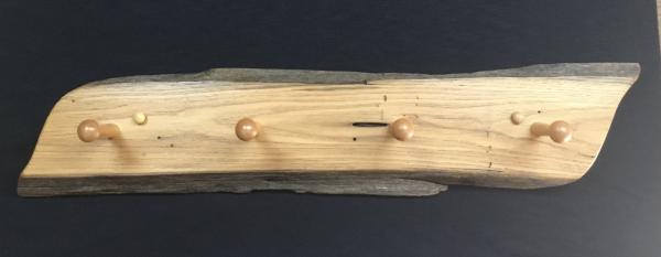 Chestnut Coat Rack with wood Pegs picture