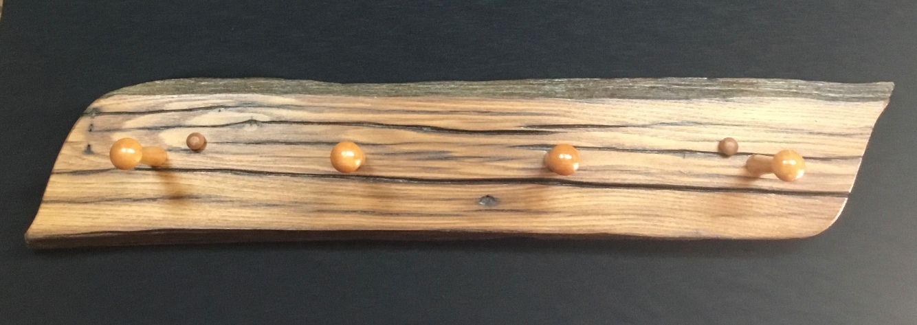 Chestnut Coat Rack w/wooden pegs