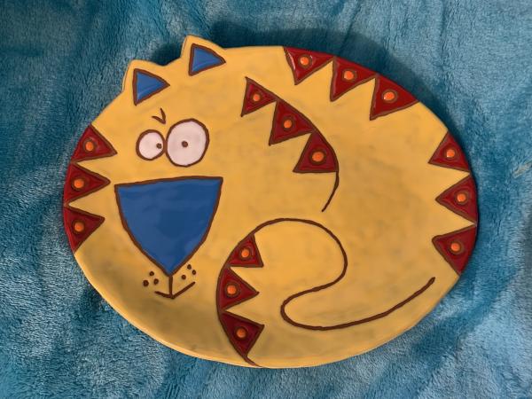 Cat Platter, Yellow