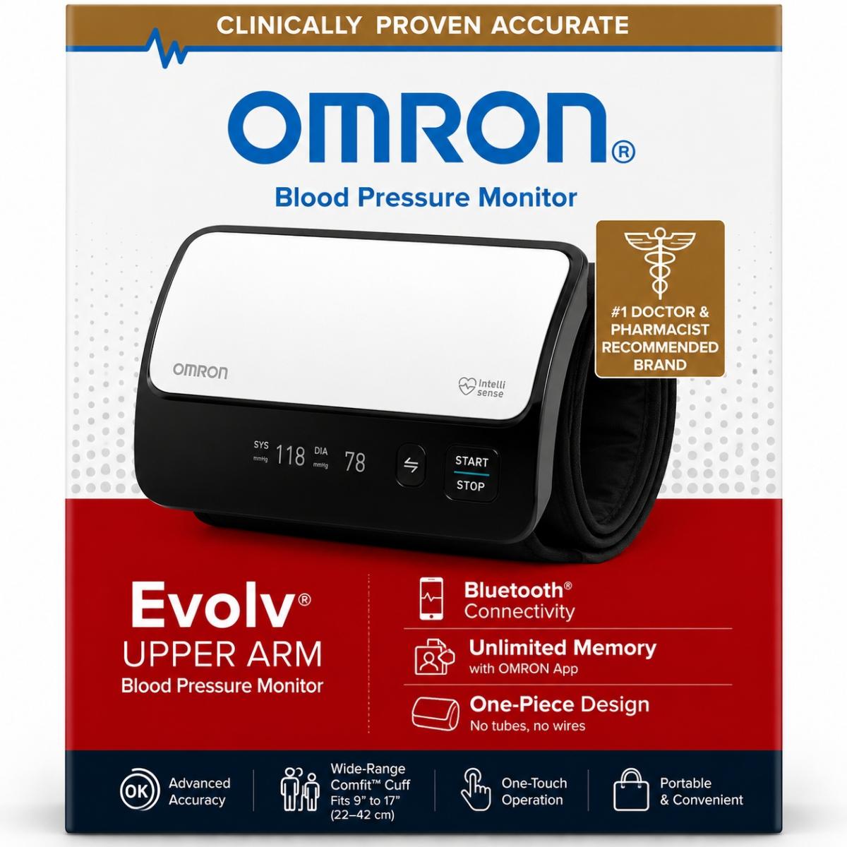 Buy Omron Evolv&reg; Wireless One-Piece Upper Arm Digital Blood Pressure Monitor BP7000 picture