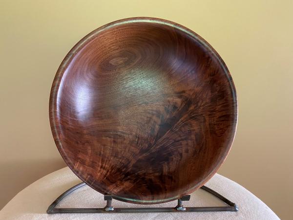 Straight edge Walnut crotch bowl #35