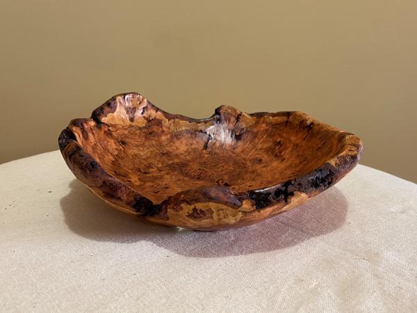 Natural edge Cherry burl bowl #26 picture