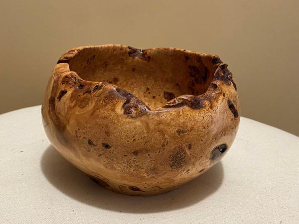 Natural edge Cherry burl bowl #23 picture