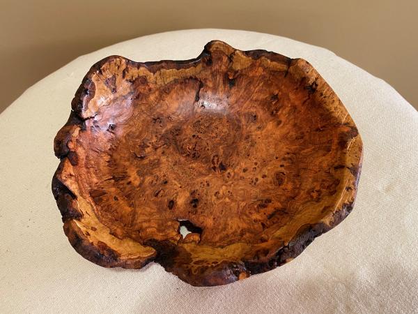 Natural edge Cherry burl bowl #26 picture