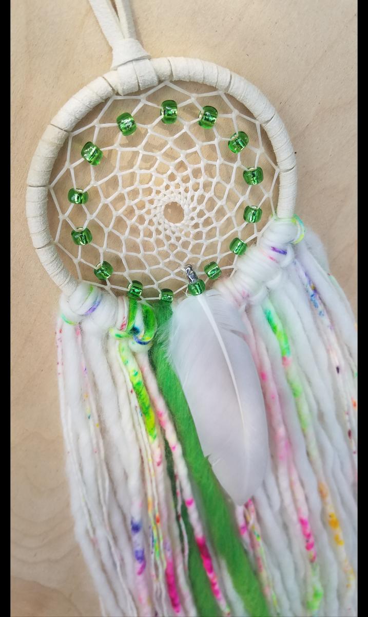 bright + soft + colorful green dream catcher (sku362) picture