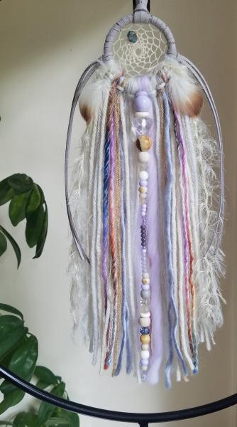 lavender + purple + blue + gray + cream dream catcher (sku380) picture