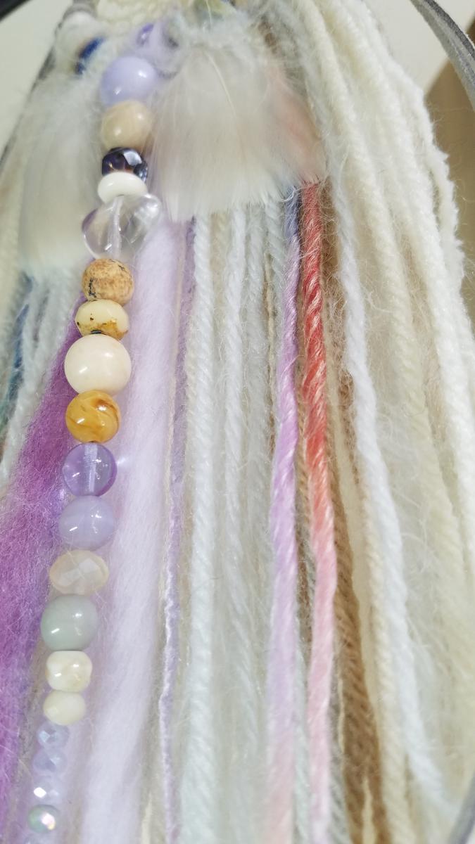 lavender + purple + blue + gray + cream dream catcher (sku381) picture
