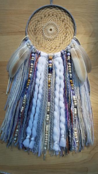 blue + white + purple + cream medium large dream catcher (sku253) picture