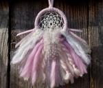 pink + purple + white small "shortie" dream catcher (sku316)