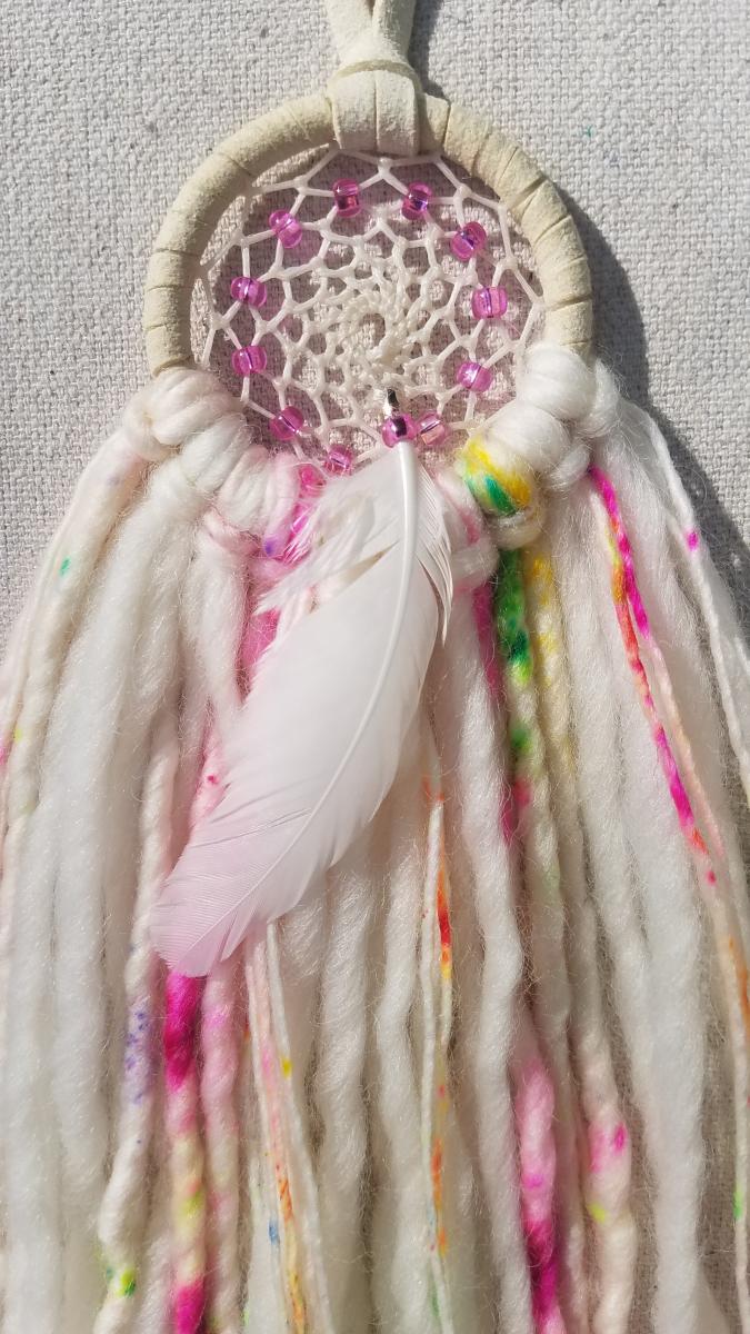 bright + soft + colorful pink dream catcher (sku357) picture
