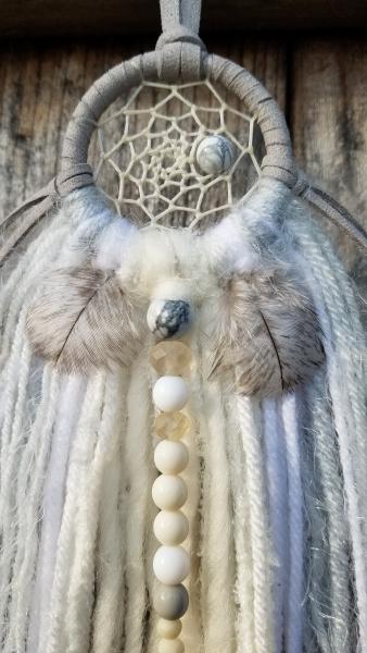 gray + white + cream + Howlite small dream catcher (sku223) picture