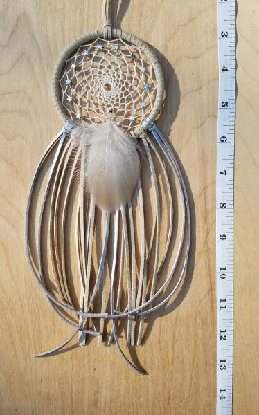 wheat + silver + stars dream catcher (sku513) picture