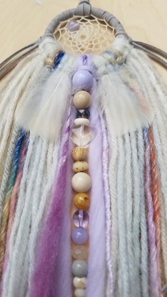 lavender + purple + blue + gray + cream dream catcher (sku381) picture