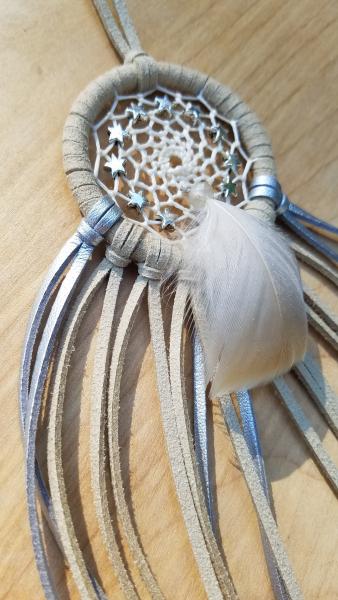 wheat + silver + stars small dream catcher (sku510) picture