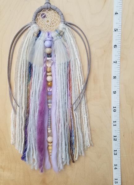 lavender + purple + blue + gray + cream dream catcher (sku381) picture