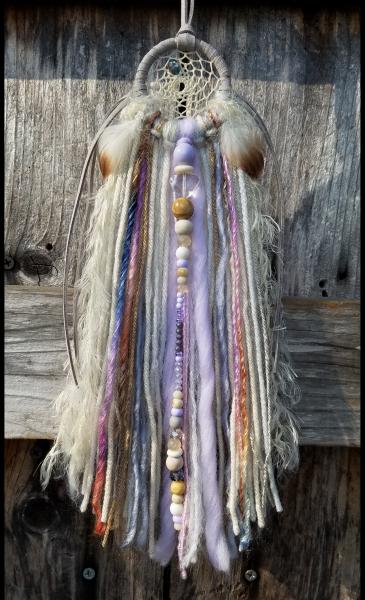 lavender + purple + blue + gray + cream dream catcher (sku380) picture