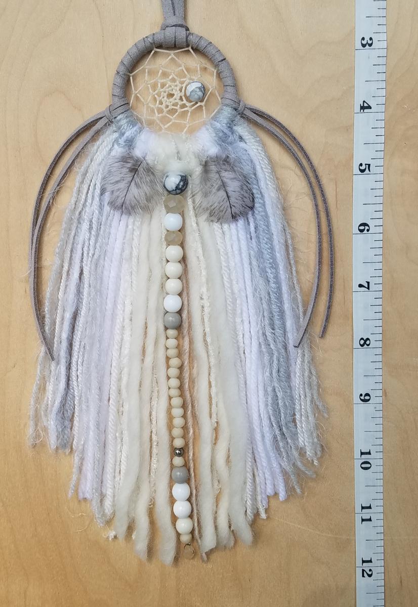 gray + white + cream + Howlite small dream catcher (sku223) picture