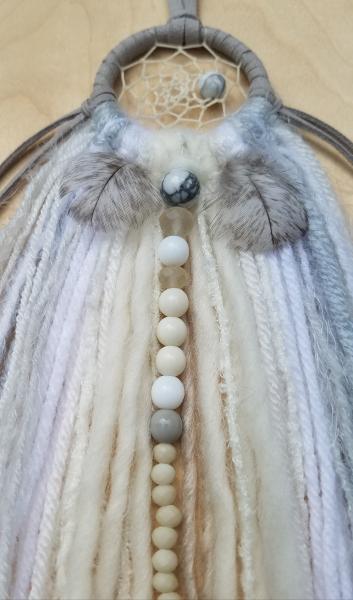 gray + white + cream + Howlite small dream catcher (sku223) picture