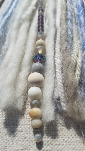 crystal clear quartz + lilac purple + blue + tan + Picture Jasper dream catcher (sku255) picture