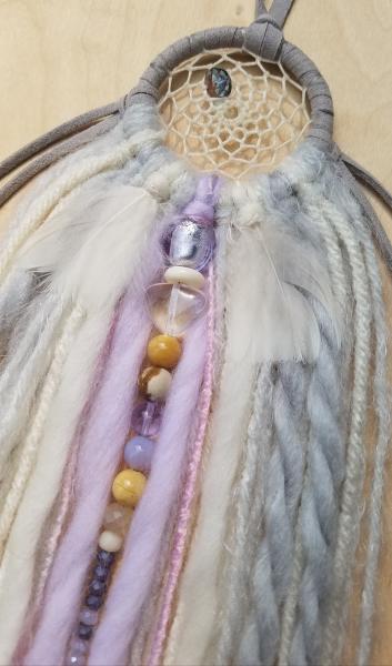 lavender + purple + blue + gray + cream dream catcher (sku382) picture