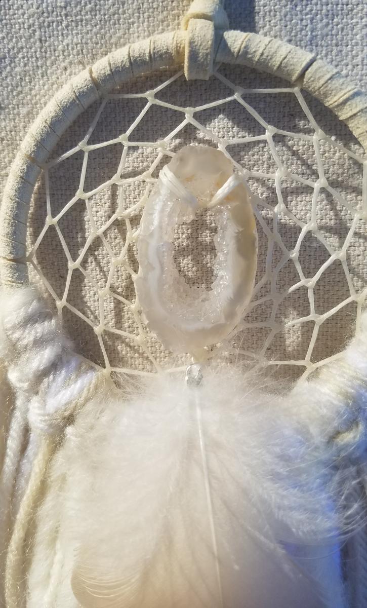 geode slice + cream dream catcher (sku385) picture