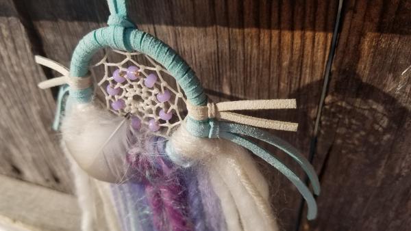 purple + aqua + cream + periwinkle dream catcher (sku376) picture